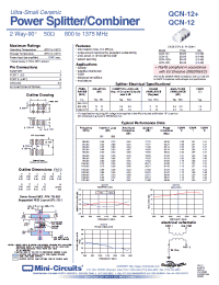 Datasheet QCN-12+ manufacturer Mini-Circuits